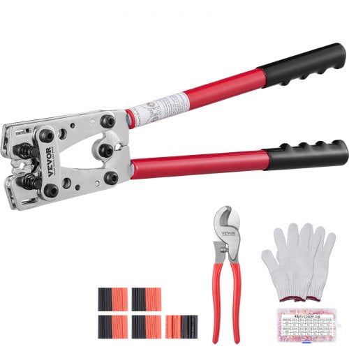 Akumuliatoriaus kabelių užspaudimo replės VEVOR HS-30R+HS-D1, 6-50 mm²