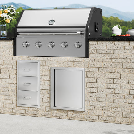 Lauko virtuvės durelės VEVOR B013D, 457x533 mm