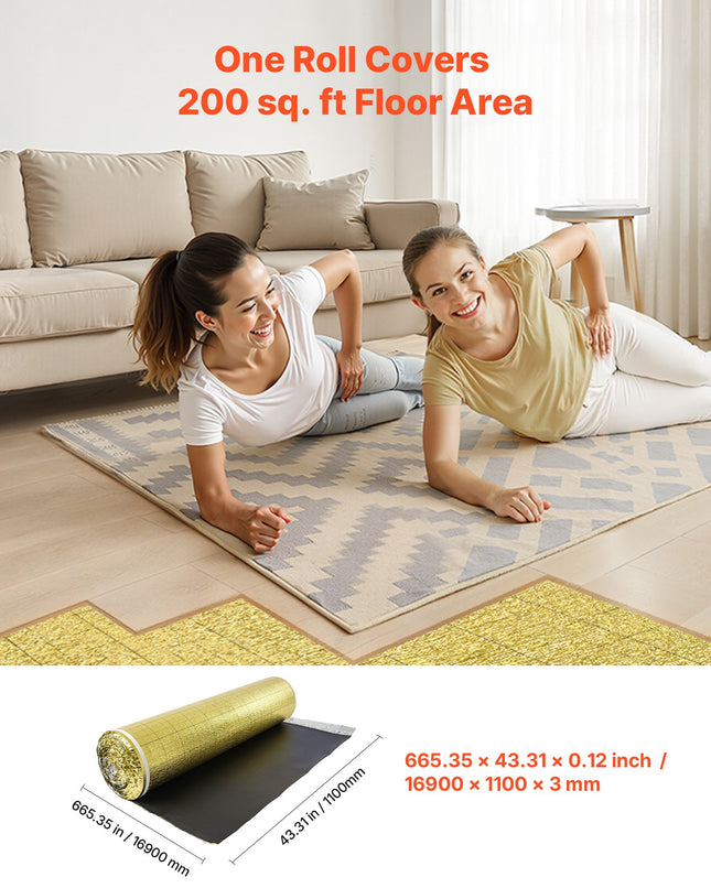 Grindų paklotas VEVOR 30IXPE30-L(G)-200sf, 18,6 m²