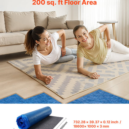 Grindų paklotas VEVOR FELT30-5, 18,6 m²