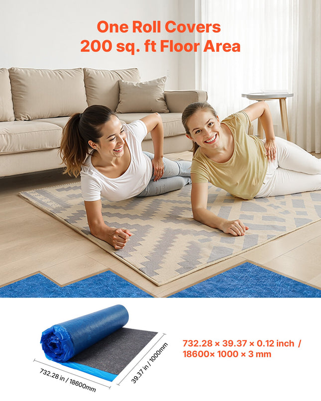 Grindų paklotas VEVOR FELT30-5, 18,6 m²