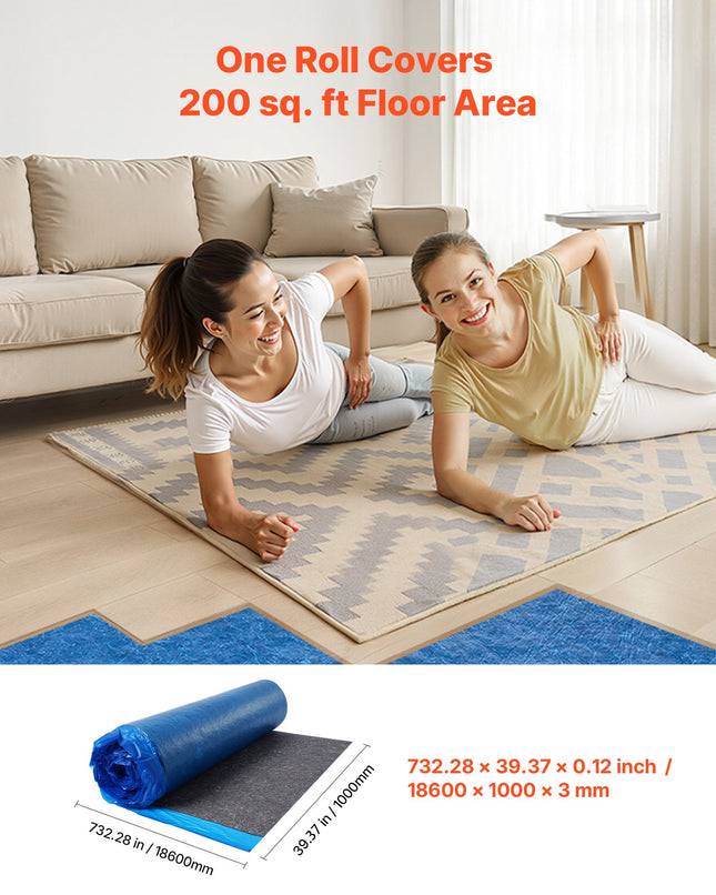 Grindų paklotas VEVOR FELT30-5, 37,2 m²