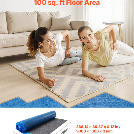 Grindų paklotas VEVOR FELT30-5, 3 mm storio, 9,3 m²