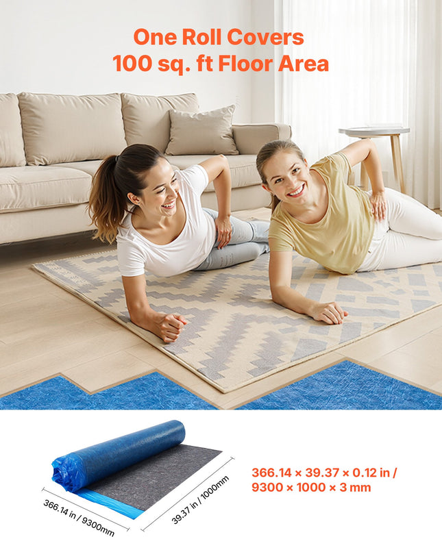 Grindų paklotas VEVOR FELT30-5, 3 mm storio, 9,3 m²