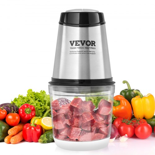 Elektrinis maisto smulkintuvas VEVOR AMJ-215E, 0,6 l talpa