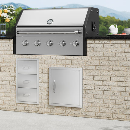 Lauko virtuvės durelės VEVOR BH-002, 457x508 mm