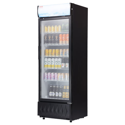 Komercinis gėrimų šaldytuvas-vitrina VEVOR XLS-365WG, 345 l