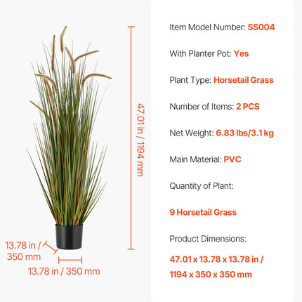Dirbtinis augalas VEVOR SS004, 119 cm (2 vnt.)