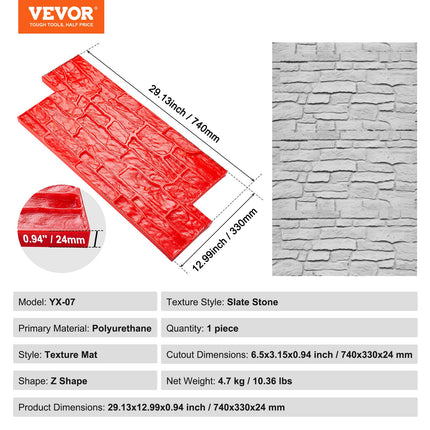 Betono štampavimo kilimėlis VEVOR YX-07, 740 x 330 mm