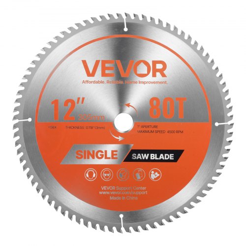 Diskinio pjūklo diskas medžiui VEVOR 305*3.0*25.4-80T, 305 mm