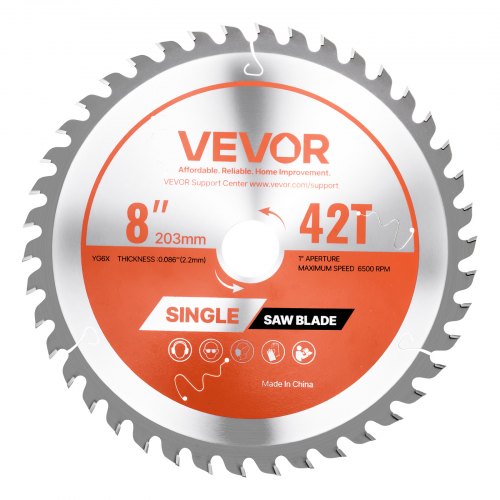 Diskinio pjūklo diskas VEVOR 203*2.2*25.4-42T, 203 mm