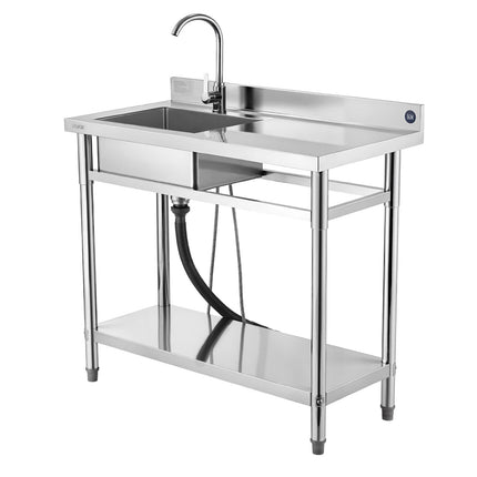Nerūdijančio plieno plautuvė VEVOR SS100-1, 1000 x 500 x 940 mm