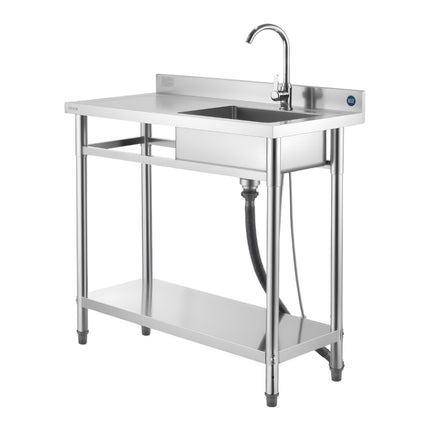 Nerūdijančio plieno plautuvė VEVOR SS100-2, 1000 x 500 x 940 mm