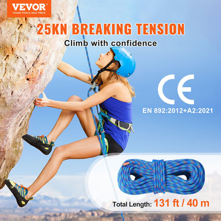 Dinaminė laipiojimo virvė VEVOR ROPE-D-102-131, 40 m