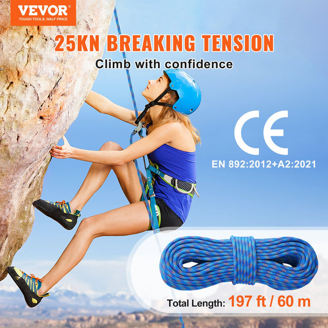 Dinaminė laipiojimo virvė VEVOR ROPE-D-102-197, 60 m