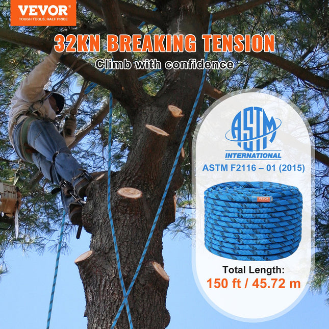 Statinė laipiojimo virvė VEVOR NTE-150-12.7, 45,7 m