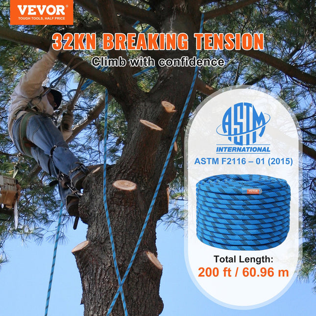 Statinė laipiojimo virvė VEVOR NTE-200-12.7, 60,9 m