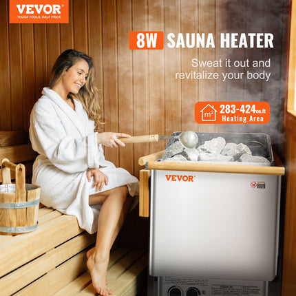 Elektrinė pirties krosnelė VEVOR SCA-80BS, 8 kW