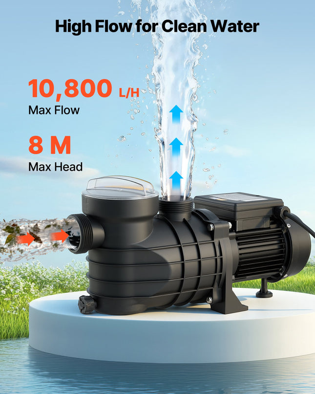 Antžeminių baseinų siurblys VEVOR HCP180, 180 W