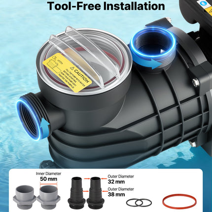 Antžeminių baseinų siurblys VEVOR HCP250, 250 W