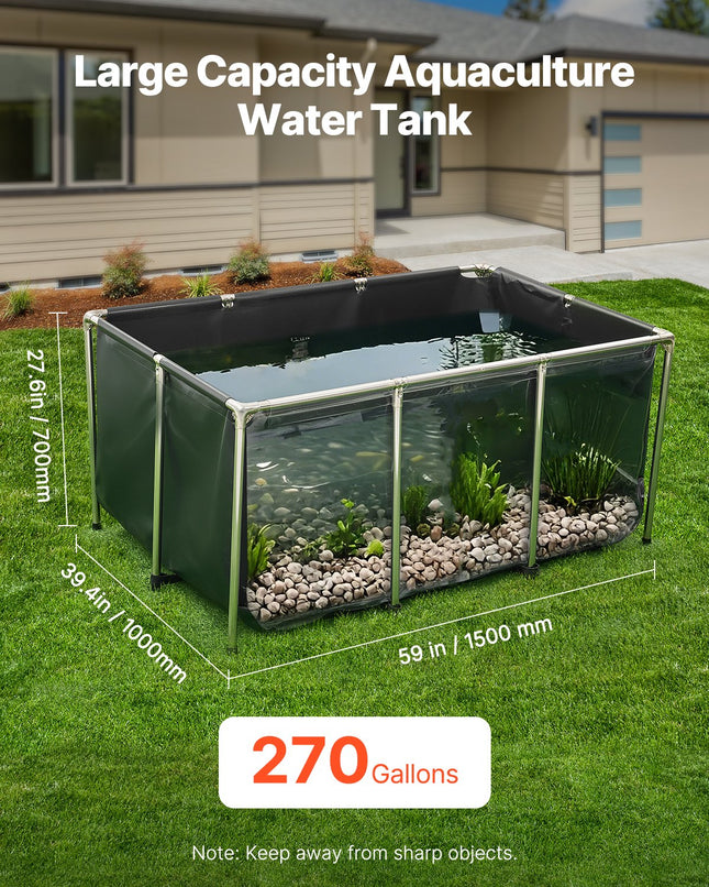 Antžeminis žuvų tvenkinys VEVOR DS-202, 1023 l