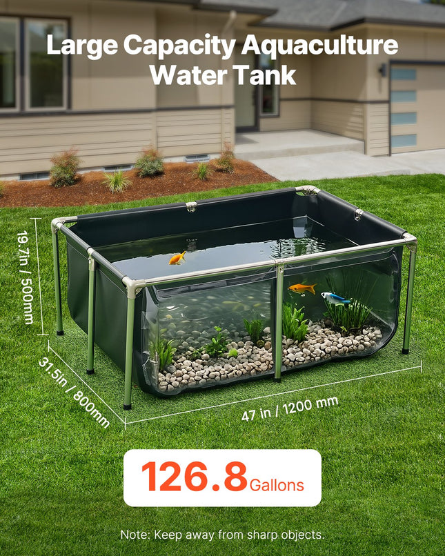 Antžeminis žuvų tvenkinys VEVOR DS-203, 480 l