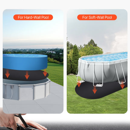 Ovalus baseino dugno paklotas VEVOR 1833OV, 5,5 x 10 m
