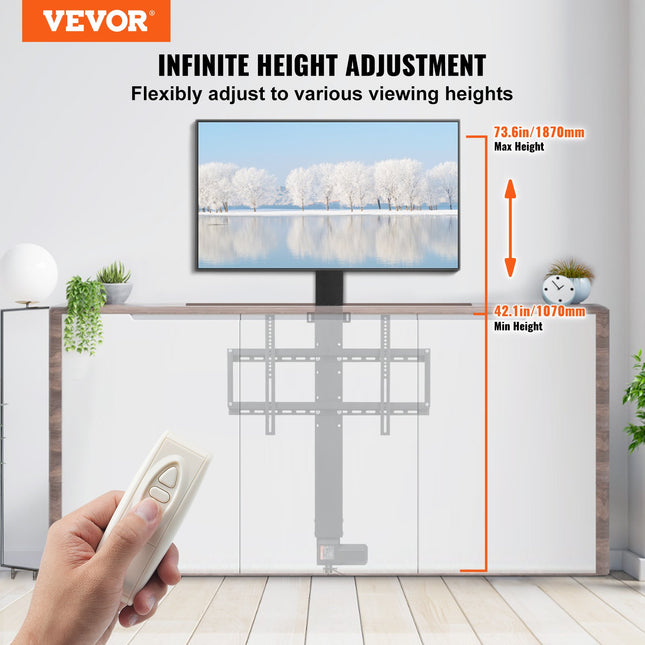 Motorizuotas televizoriaus laikiklis VEVOR TV Lift, skirtas 26–60 colių ekranams