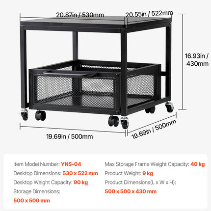 Mini šaldytuvo stovas VEVOR YNS-04, 90 kg apkrova