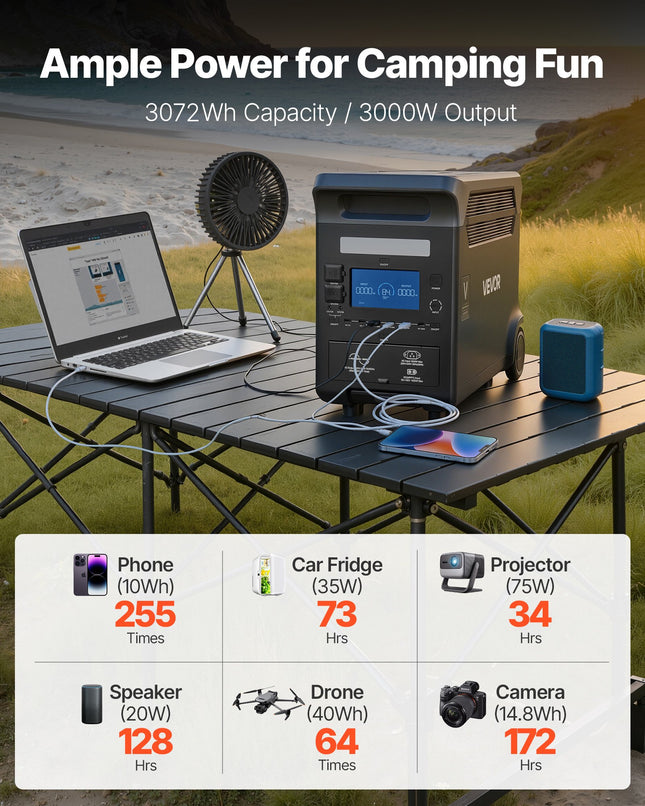 Nešiojama maitinimo stotelė VEVOR LW3000, 3000W