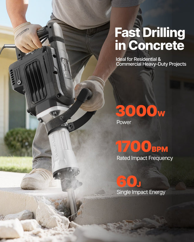 Atskeliamasis kūjis VEVOR 6506, 3000 W