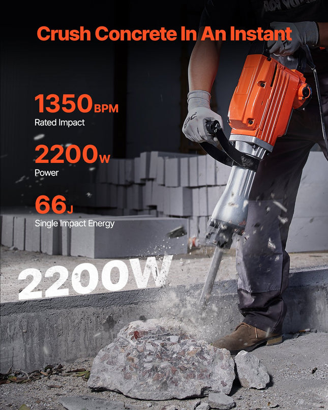 Atskeliamasis kūjis VEVOR JH-65, 2200 W