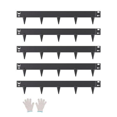 Plieniniai vejos apvadai VEVOR ZY-39X3-5Black, 5 vnt. komplektas
