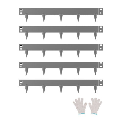 Plieniniai vejos apvadai VEVOR ZY-39X3-5Grey, 5 vnt. komplektas