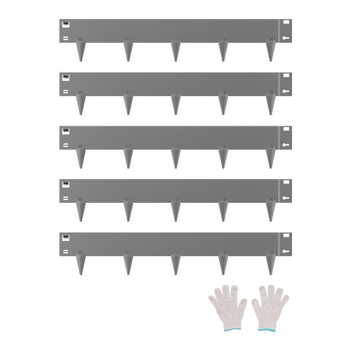 Plieniniai vejos atitvarai VEVOR ZY-39X4-5Grey, 5 vnt. rinkinys