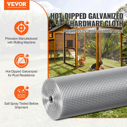 Cinkuotas tinklas VEVOR SS141436100G, 0,91 x 30,5 m