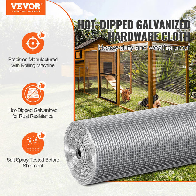 Cinkuotas tinklas VEVOR SS141436100G, 0,91 x 30,5 m
