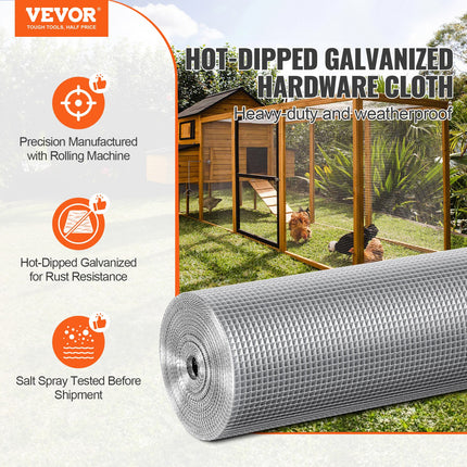 Cinkuotas tinklas VEVOR SS14143650G, 0,91 x 15,24 m