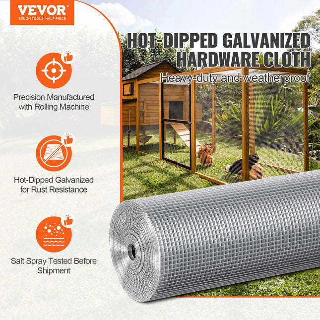 Cinkuotas tinklas VEVOR SS14143650G, 0,91 x 15,24 m