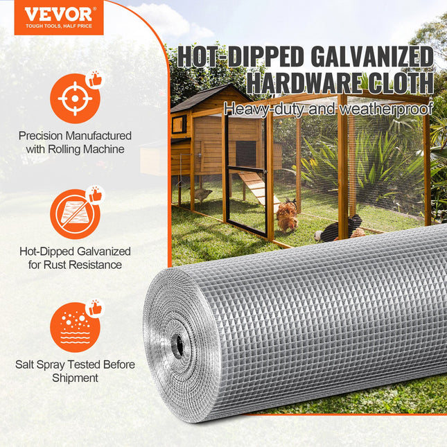 Cinkuotas vielos tinklas VEVOR SS141448100G, 1,22 x 30,48 m