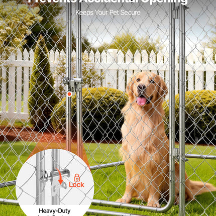 Lauko voljeras šunims VEVOR SKU2025004, 2 x 2 x 1,6 m