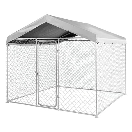 Lauko voljeras šunims VEVOR SKU2025005, 2,3 x 2,3 x 2,15 m