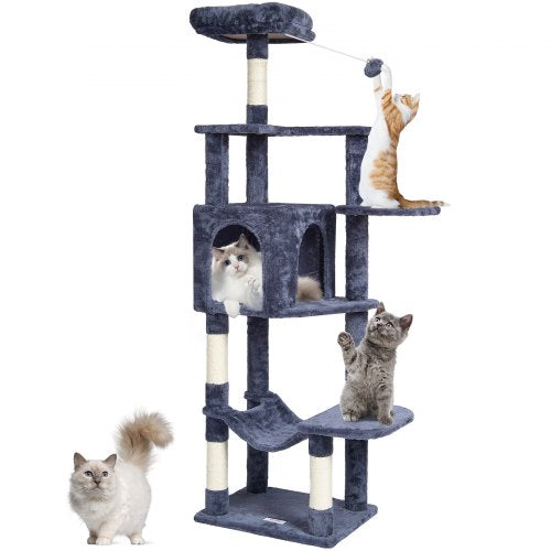 Draskyklė-namelis katėms VEVOR CAT792, 154 cm aukščio