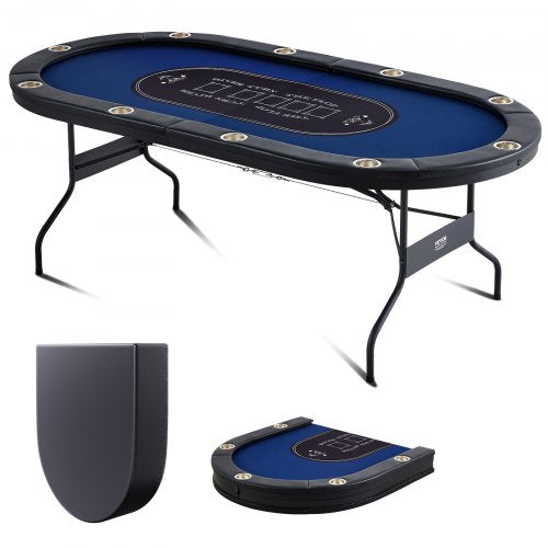 Sulankstomas pokerio stalas VEVOR SUS-8442, 10 žaidėjų