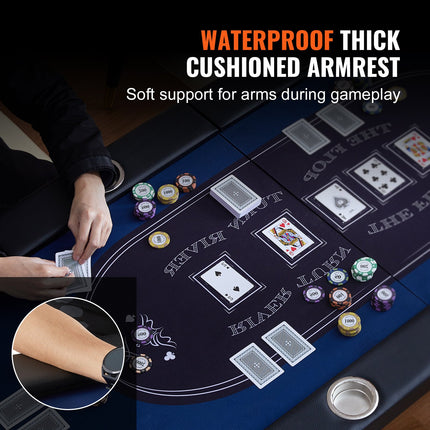 Sulankstomas pokerio stalas VEVOR SUS-8442, 10 žaidėjų