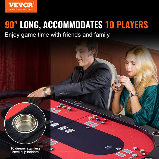 Sulankstomas pokerio stalas VEVOR GT806, 229 cm