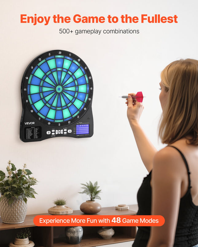 Elektroninė smiginio lenta VEVOR 9449, 48 žaidimų režimai
