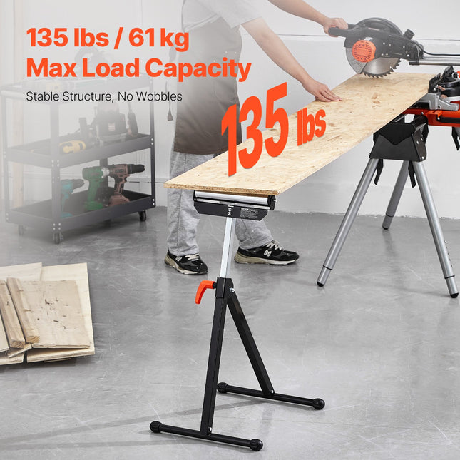 Atraminis stovas su ritinėliu VEVOR YH-RS004 (2 vnt.), 61 kg keliamoji galia