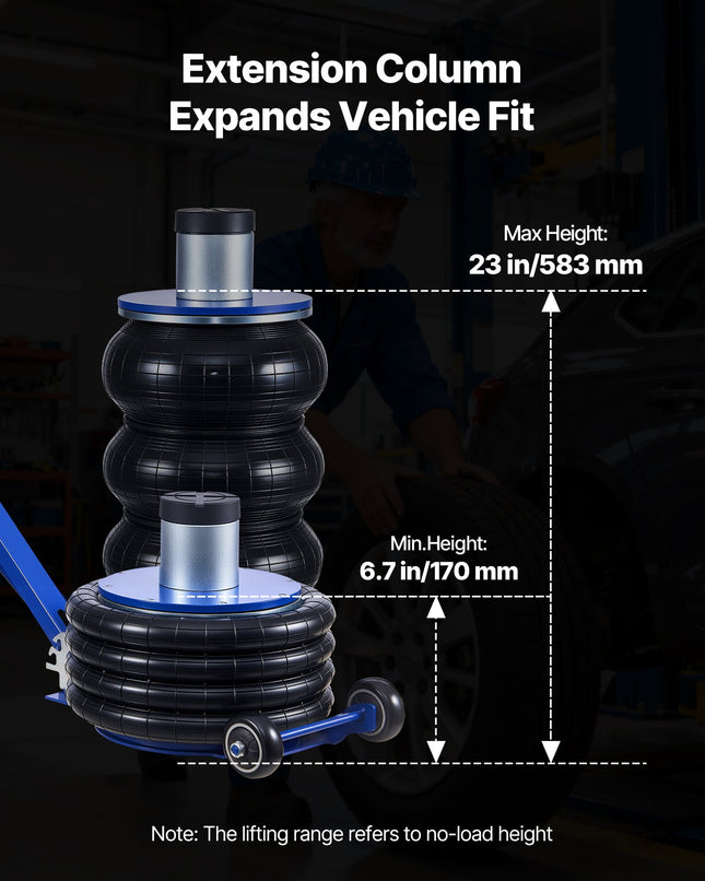 Pneumatinis domkratas VEVOR ZG-I+, 6 t