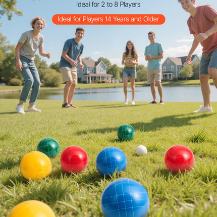 Bočės (Bocce) rutulių rinkinys VEVOR BZ-BBL107mm-4C, 107 mm